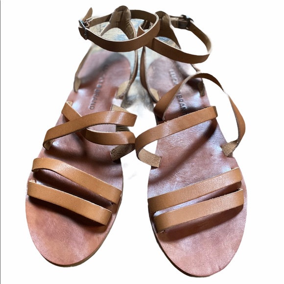 Lucky Brand Addie Sandal in Almond Natural Leather - Picture 2 of 10